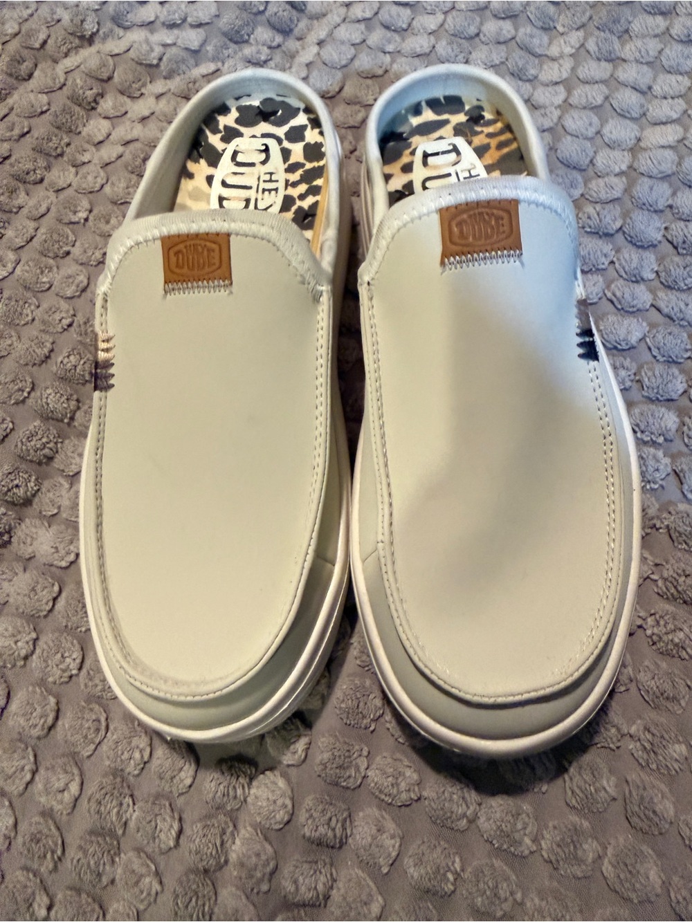 Hey Dude Austin lift leather mule shoes - Picture 2 of 10
